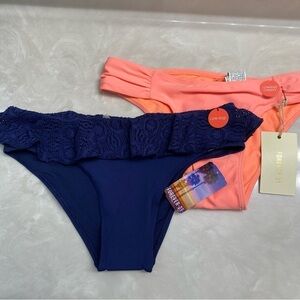 🆕 2-Pair Forever 21 Bathing Suit Bottoms Small